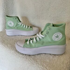 NEW Converse Platform High Top Sneakers Mint Pastel Green size 8